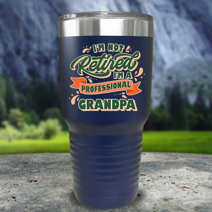 Retired Grandpa Personalized Color Printed Tumblers