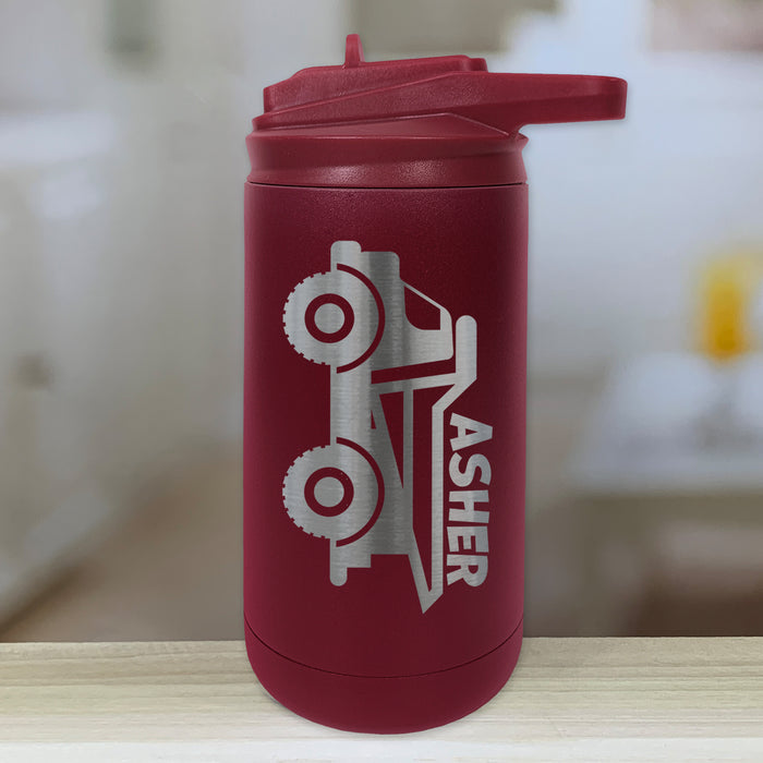 Personalized Dump Truck Kids Water Bottle Tumblers