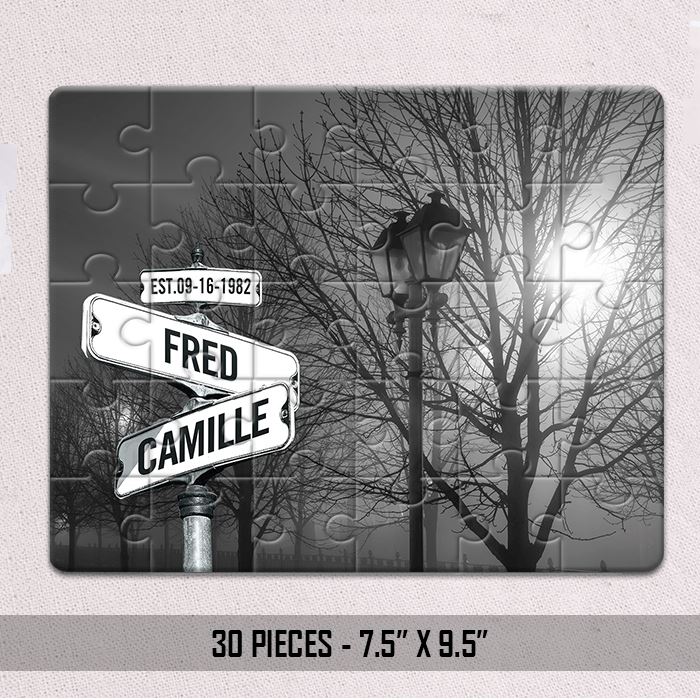 Personalized Park Sign Jigsaw Puzzles