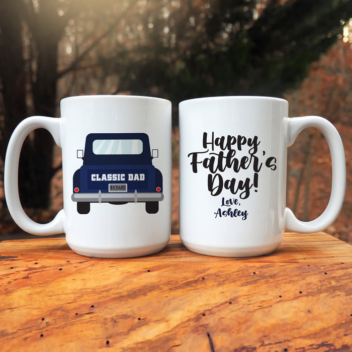 Classic Dad Truck Personalized Double Sided Mug