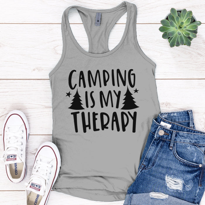 Camping Is My Therapy Premium Tank Top