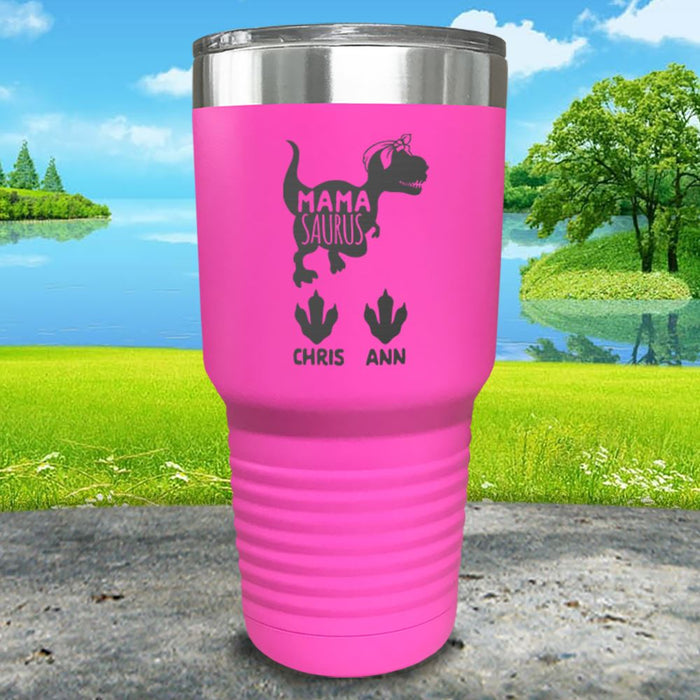 Mamasaurus With Babies Personalized Engraved Tumbler