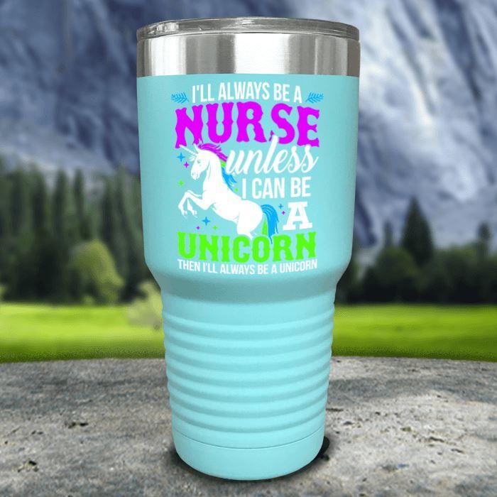 Nurse Unicorn Color Printed Tumblers Tumbler ZLAZER 30oz Tumbler Mint 