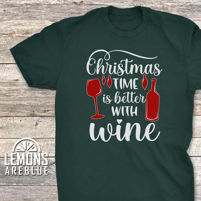 Christmas Time Is Better With Wine Premium Tee