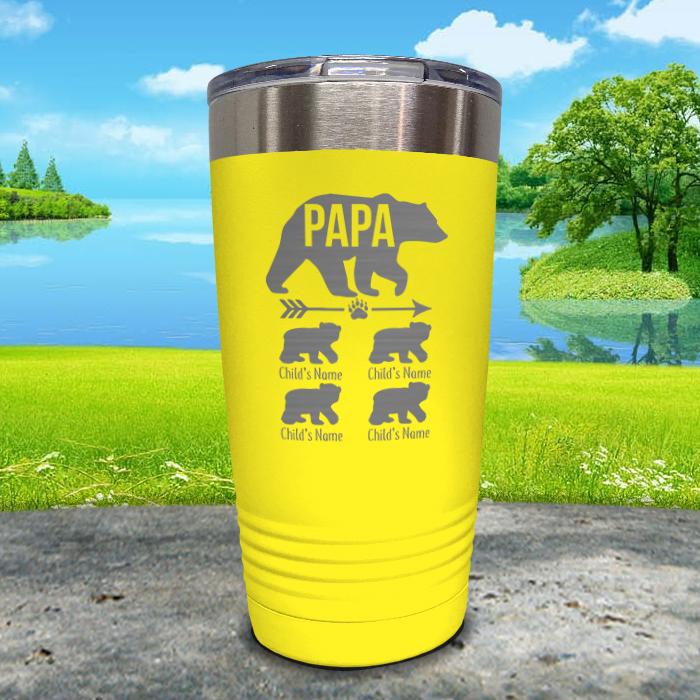 Papa Bear (CUSTOM) With Child's Name Engraved Tumblers