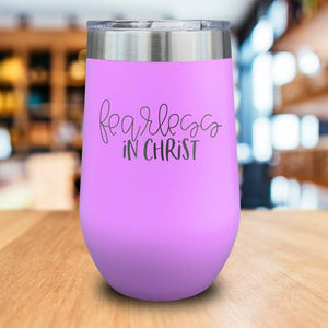 Fearless In Christ Engraved Wine Tumbler