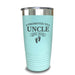 Promoted To Uncle Footprint (CUSTOM) With Date Engraved Tumblers Engraved Tumbler ZLAZER 20oz Tumbler Mint 