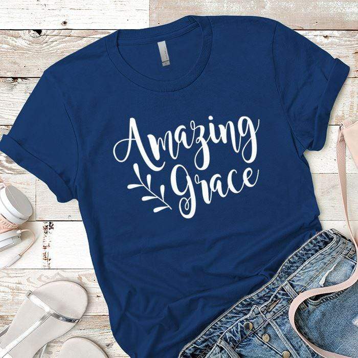 Amazing Grace Premium Tees T-Shirts CustomCat Royal X-Small 