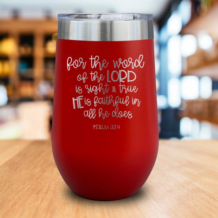 He Is Faithful Engraved Wine Tumbler