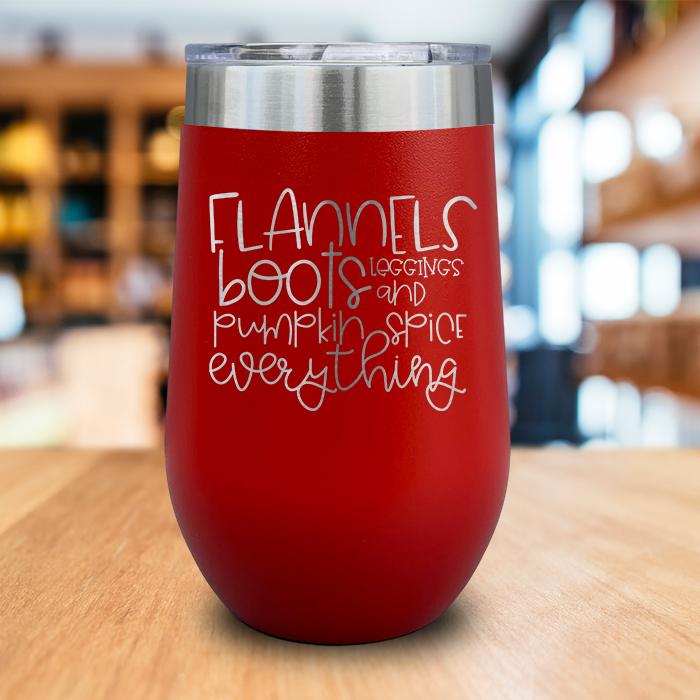 Flannels Engraved Wine Tumbler