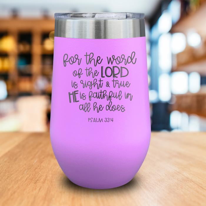 He Is Faithful Engraved Wine Tumbler