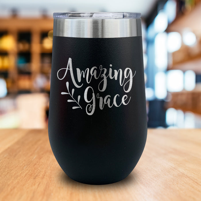 Amazing Grace Engraved Wine Tumbler