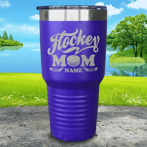 Hockey Mom (CUSTOM) Engraved Tumblers Tumbler ZLAZER 30oz Tumbler Royal Purple 