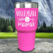 Volleyball Mama Color Printed Tumblers Tumbler ZLAZER 30oz Tumbler Pink 