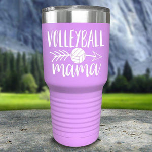 Volleyball Mama Color Printed Tumblers Tumbler Nocturnal Coatings 30oz Tumbler Lavender 
