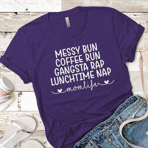 Messy Bun Premium Tees T-Shirts CustomCat Purple Rush/ X-Small 