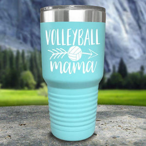 Volleyball Mama Color Printed Tumblers Tumbler Nocturnal Coatings 30oz Tumbler Mint 