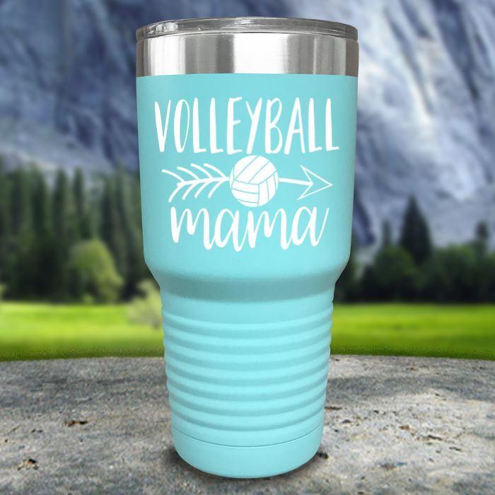 Volleyball Mama Color Printed Tumblers Tumbler ZLAZER 30oz Tumbler Mint 