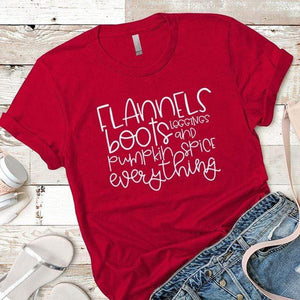 Flannels Premium Tees T-Shirts CustomCat Red X-Small 