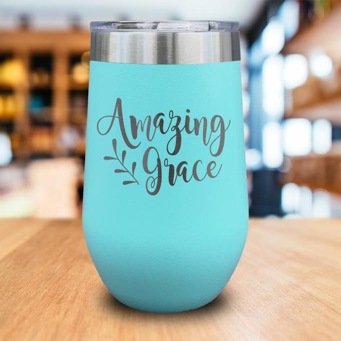 Amazing Grace Engraved Wine Tumbler