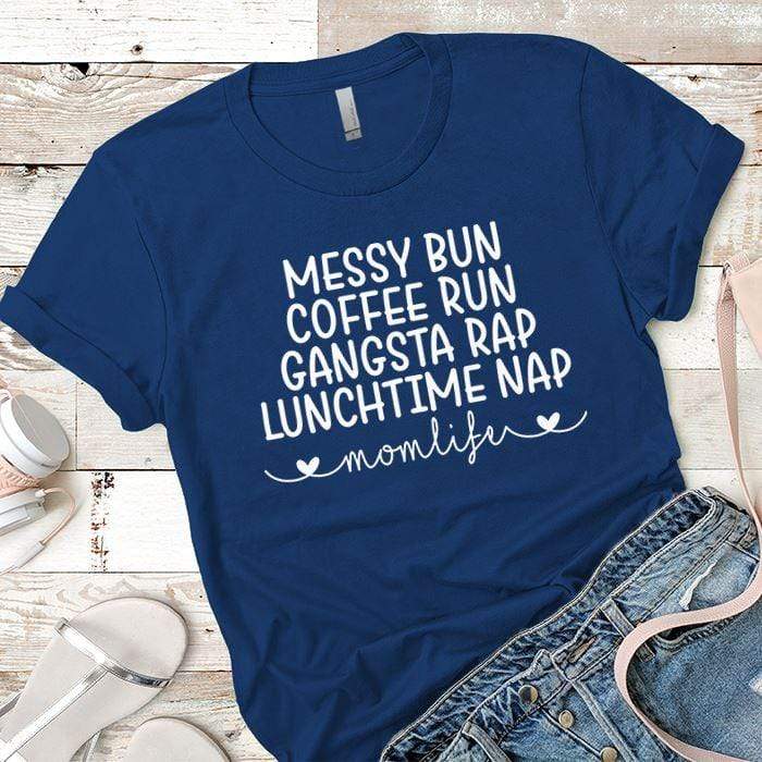 Messy Bun Premium Tees T-Shirts CustomCat Royal X-Small 