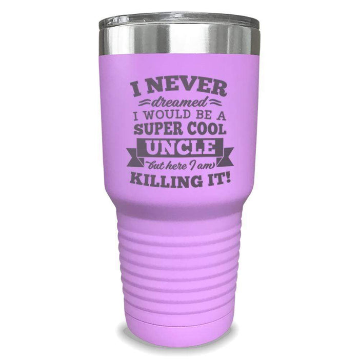 Super Cool Uncle Engraved Tumbler Engraved Tumbler ZLAZER 30oz Tumbler Lavender 