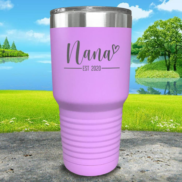 Grandparent EST Script Heart Engraved Tumbler