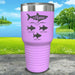 Mama Shark (CUSTOM) With Child's Name Engraved Tumblers Tumbler Southland 30oz Tumbler Lavender 