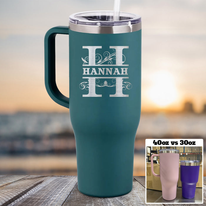 NEW 40oz Monogram Name Personalized Engraved Tumbler