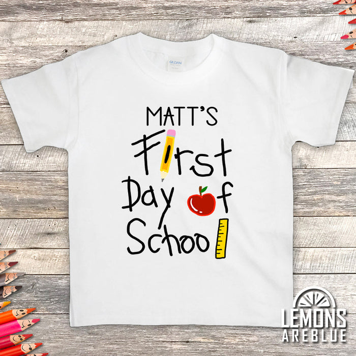 Personalized First Day Of School Premium Youth Tees