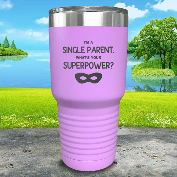 Single Parent Super Power Engraved Tumbler