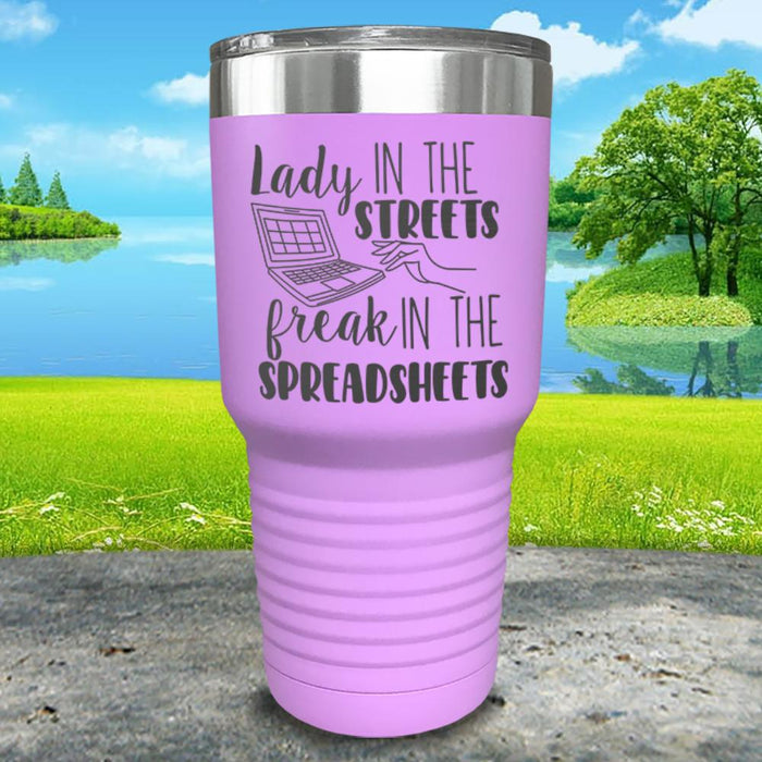 Lady in the Streets - Freak in the Spreadsheets Engraved Tumbler