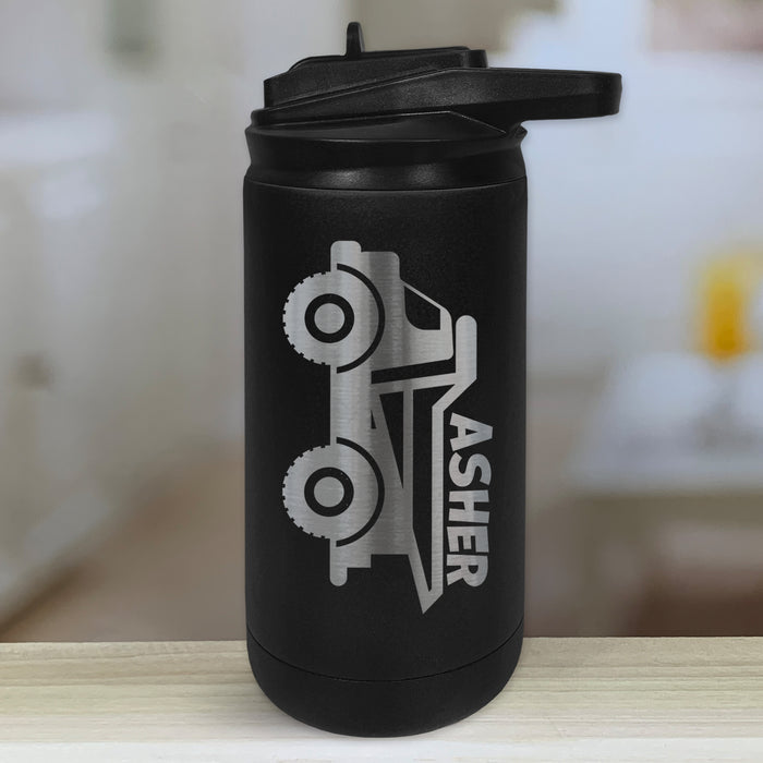 Personalized Dump Truck Kids Water Bottle Tumblers