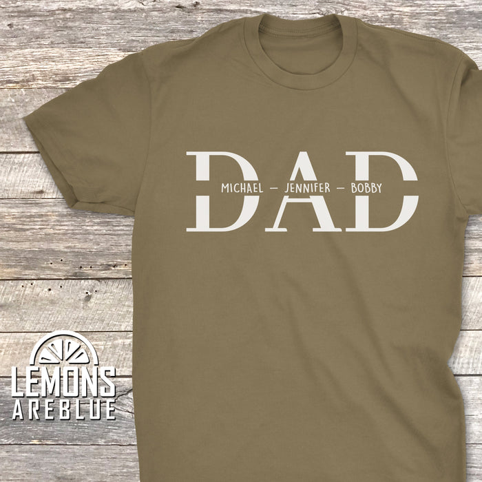 Dad With Kid Names (CUSTOM) Premium Tee