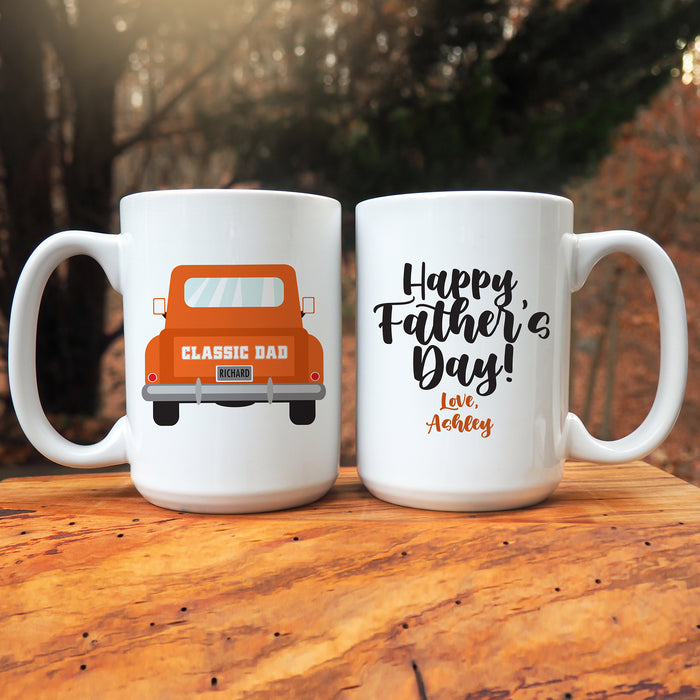 Classic Dad Truck Personalized Double Sided Mug