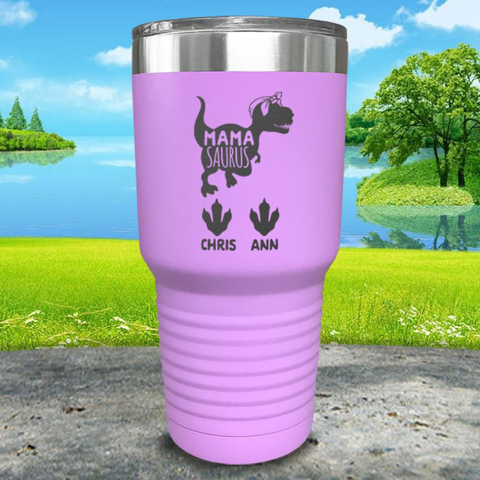 Mamasaurus With Babies Personalized Engraved Tumbler