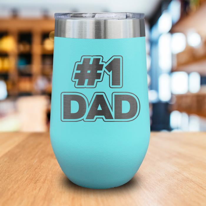 #1 Dad Engraved Wine Tumbler