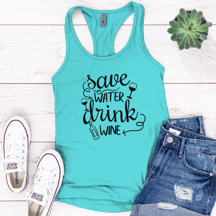 Save Water Drink Wine Premium Tank Top