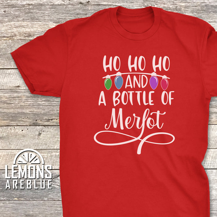 Ho Ho Ho And A Bottle Of Merlot Premium Tee