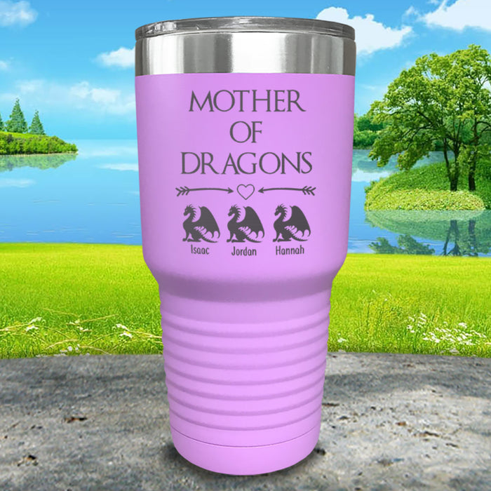 Mother Of Dragons (CUSTOM) With Kid's Name Engraved Tumblers