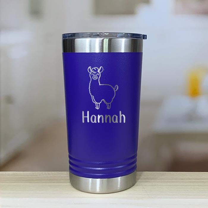 Personalized Llama Kids Engraved Tumbler