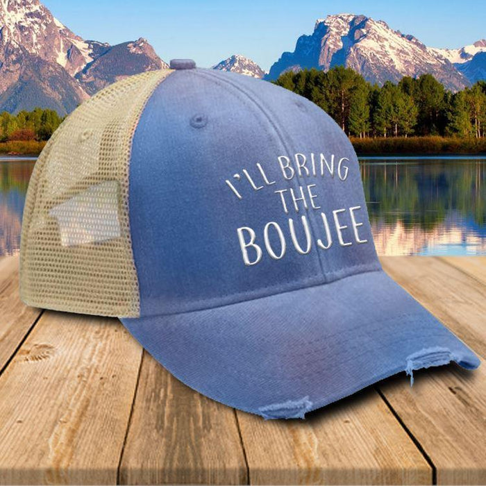 I'll Bring The Boujee Hats CustomCat Royal/Tan One Size 