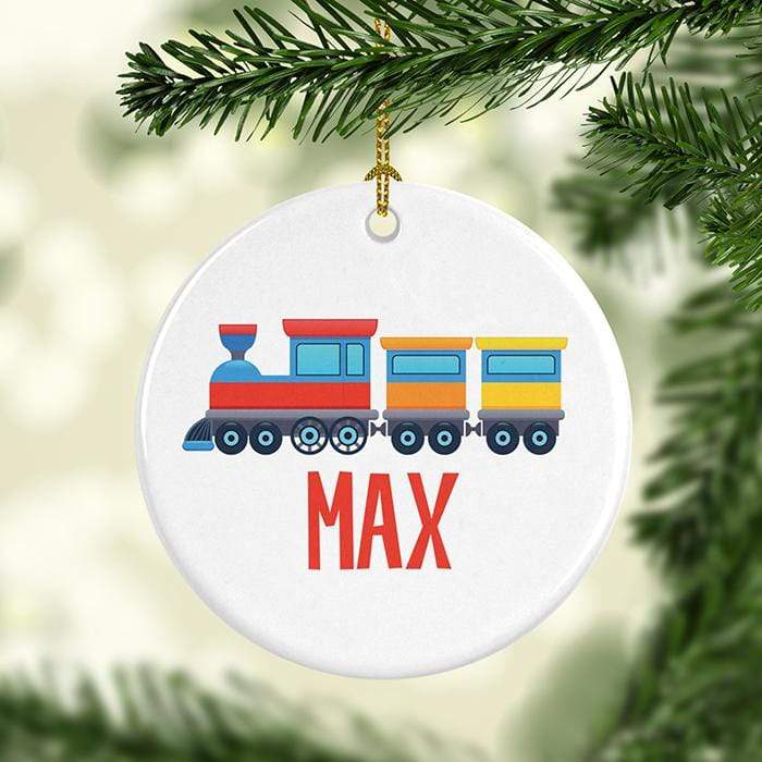 Train Personalized Ceramic Ornaments