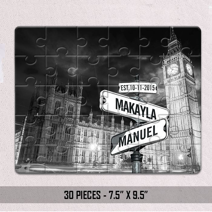 Personalized Europe Sign Jigsaw Puzzles