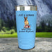 A Woman Who Loves German Shepherds Color Printed Tumblers Tumbler Nocturnal Coatings 20oz Tumbler Light Blue 