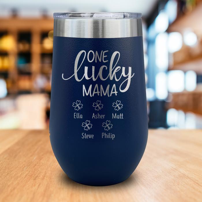 PERSONALIZED Lucky Mama Engraved Wine Tumbler