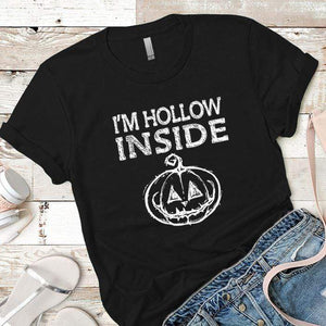 Hollow Inside Premium Tees T-Shirts CustomCat Black X-Small 
