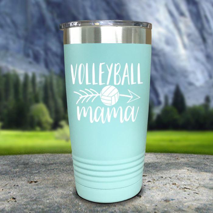 Volleyball Mama Color Printed Tumblers Tumbler ZLAZER 20oz Tumbler Mint 