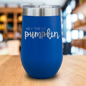 Hello There Pumpkin Engraved Wine Tumbler