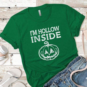 Hollow Inside Premium Tees T-Shirts CustomCat Kelly Green X-Small 